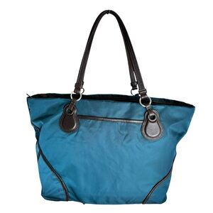 TUMI Large Travel Laptop Bag Blue Nylon Luggage Through Bag